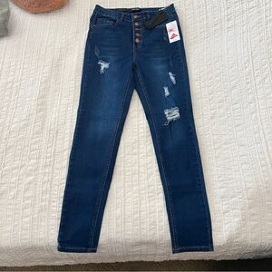 Women's Blue Distressed Jeans